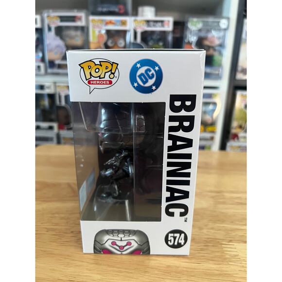 NEW IN HAND LIMITED EDITION METALLIC Brainiac Funko Pop #574 DC Superman Krypton - Picture 4 of 6